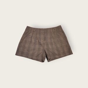 Vintage Y2k early 2000s XOXO brown plaid low rise preppy coquette mini shorts